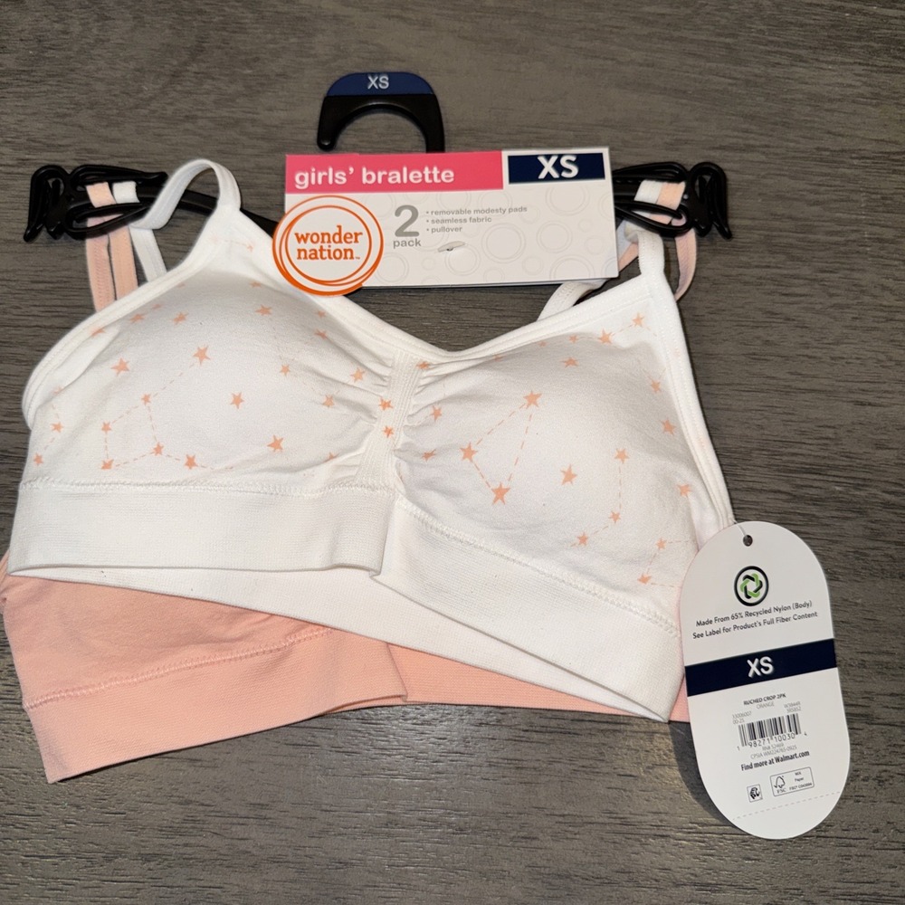 Wonder Nation Seamless Racerback Bralette Set XS - NWT